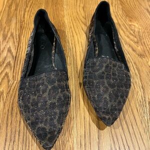 Aldo Luisi Black Leopard Print Women's Flats l 8